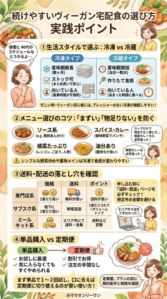 続けやすい宅配食を選ぶための実践ポイント