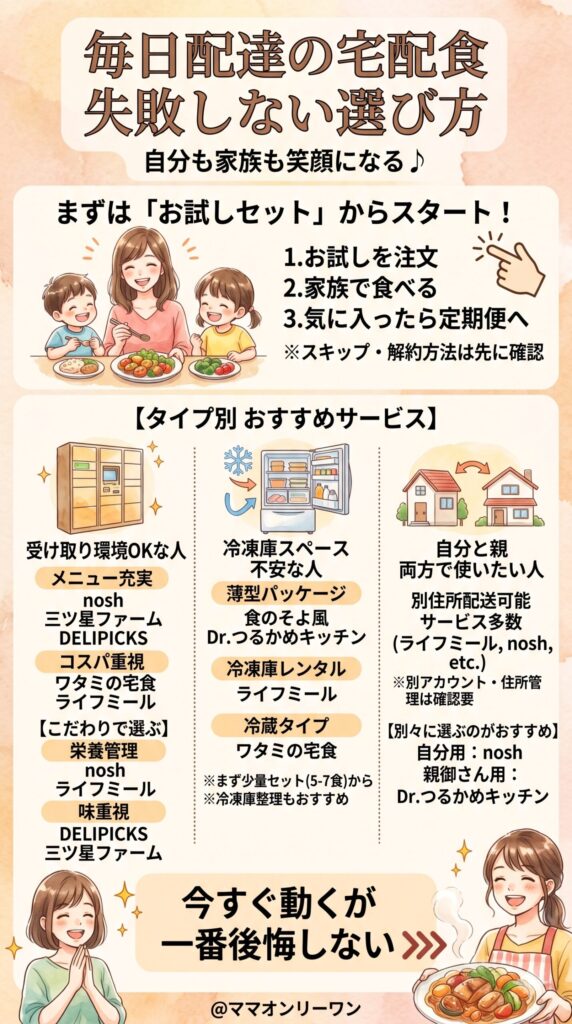 毎日配達で頼むなら、結局どこから始めるのが一番いいのか