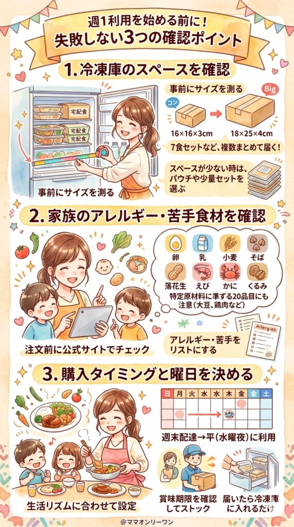 週1利用を始める前に確認しておきたいこと