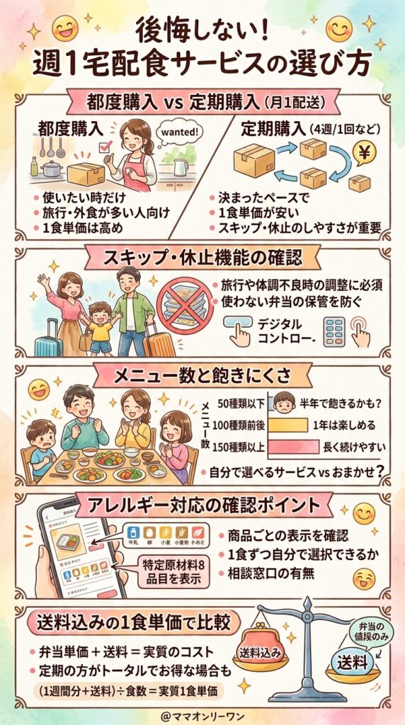 週1利用で後悔しないサービスの選び方