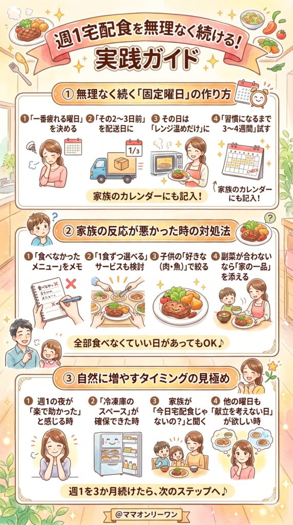 週1宅配食を無理なく続けるための実践的な使い方
