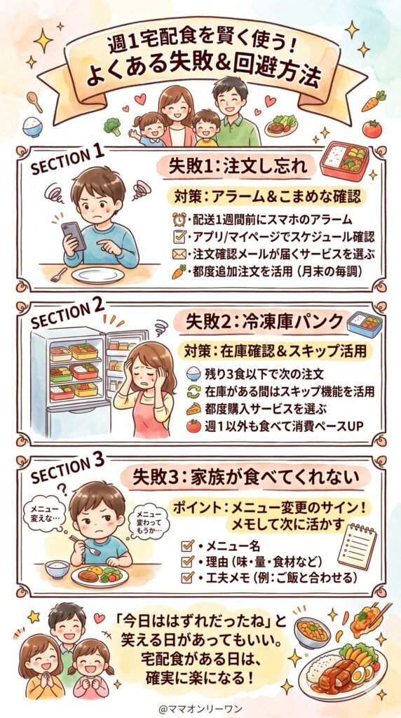 週1宅配食でよくある失敗と、その回避方法