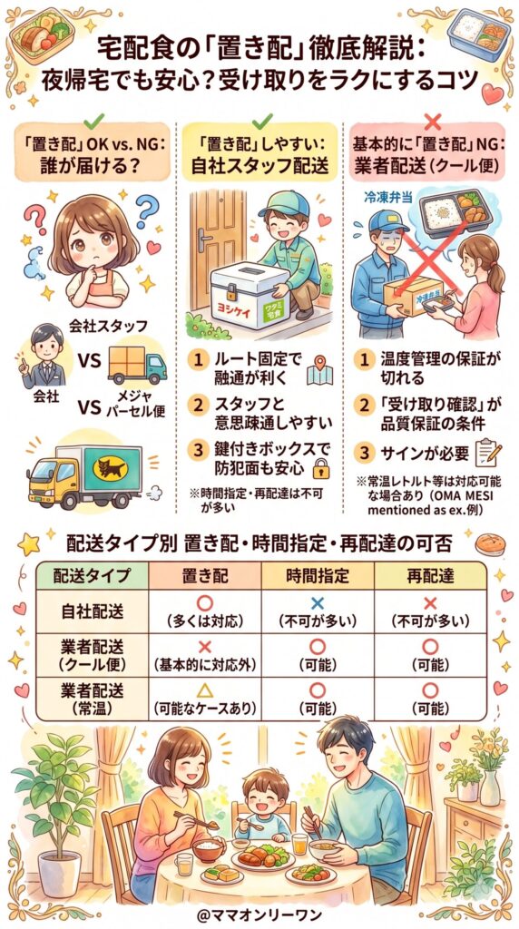 宅配食は置き配できる！でも「全部が対応」ではないから注意
