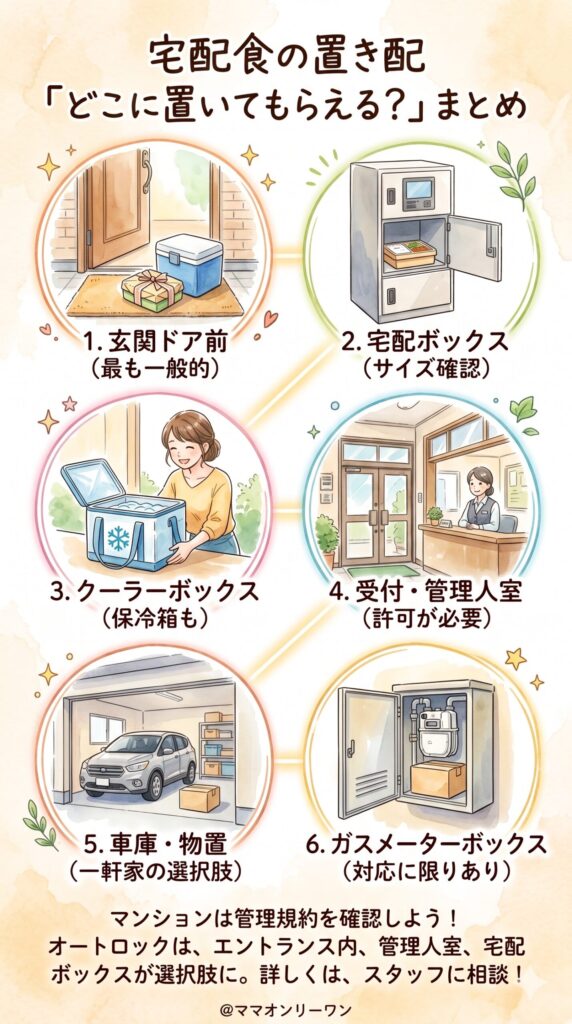 宅配食の置き配、どこに置いてもらえる？場所まとめ