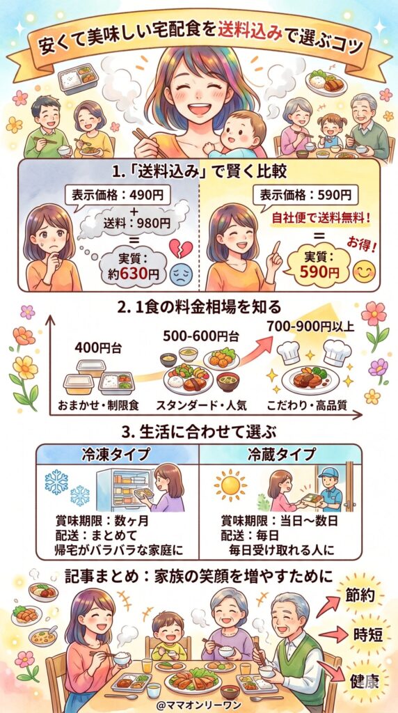 宅配食の1食あたりの料金はいくら?まず「送料込み」で考える