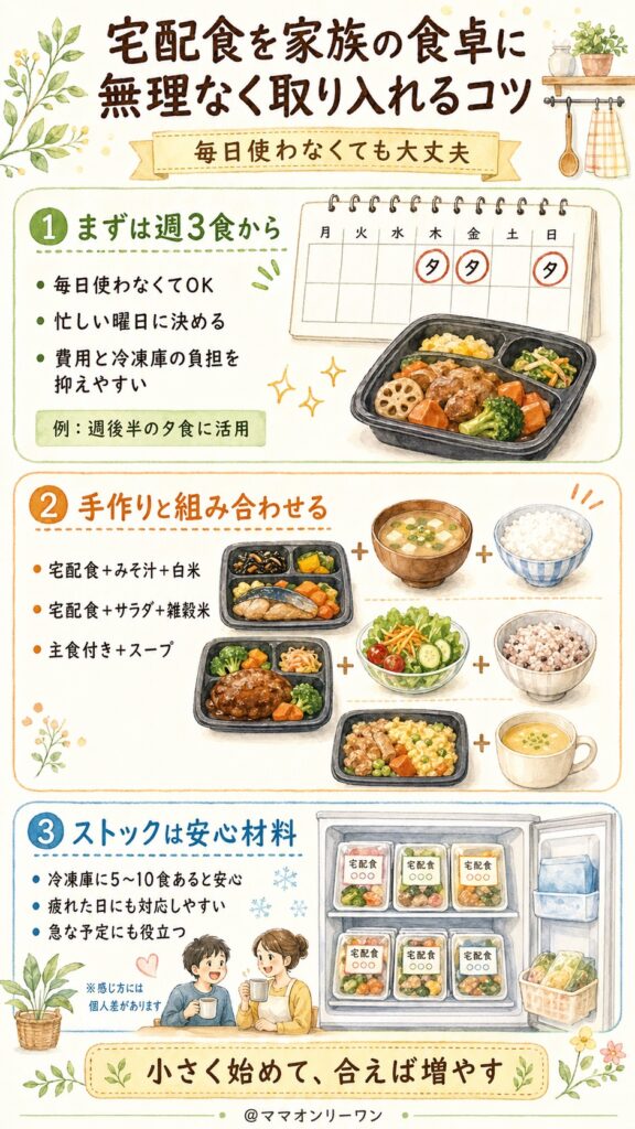 宅配食を家族の食卓に無理なく取り入れる方法