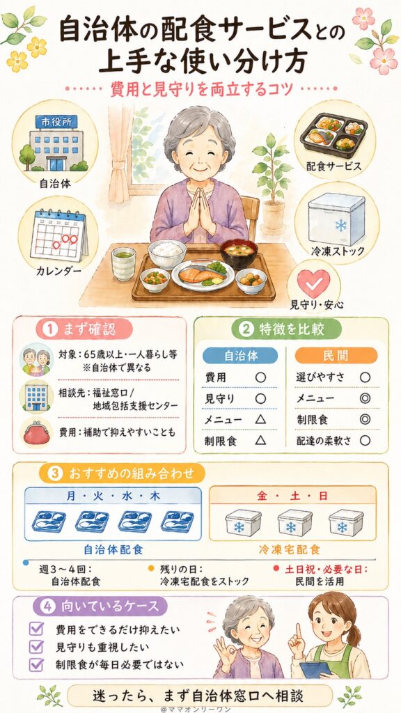 自治体の配食サービスとの上手な使い分け方