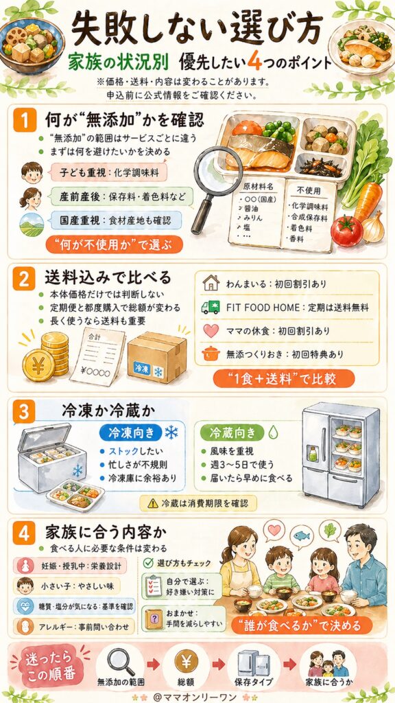 失敗しない選び方。家族の状況別に優先すべき4つのポイント