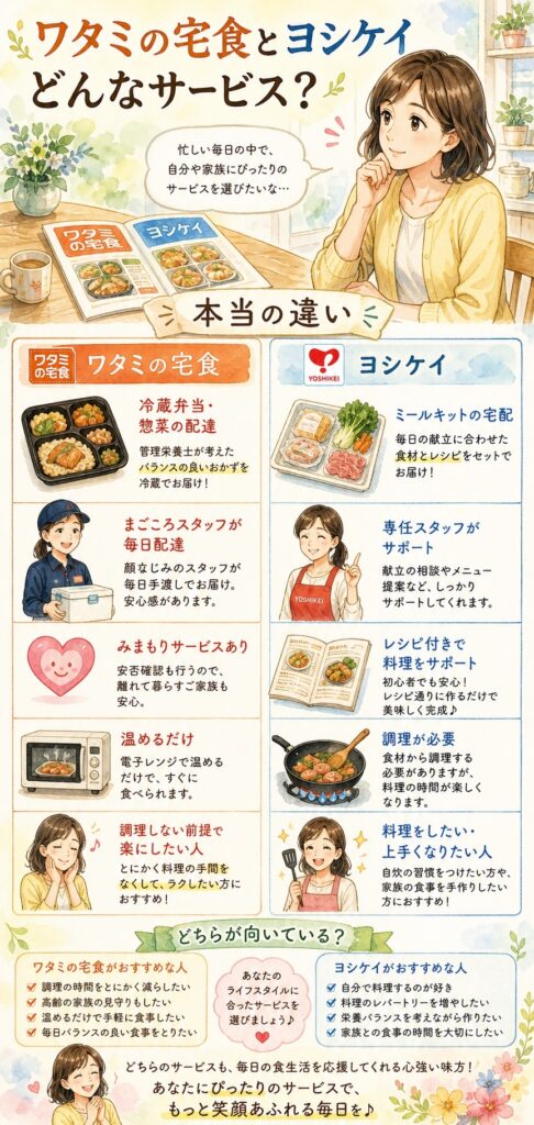 そもそも、ワタミの宅食とヨシケイはどんなサービスなのか