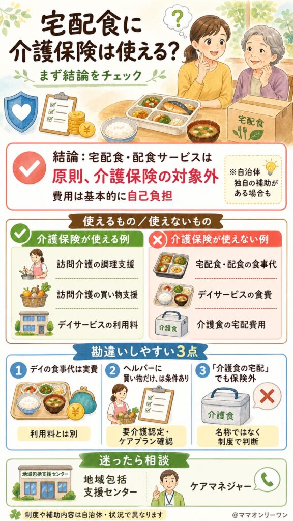 「宅配食に介護保険が使える」は本当か?まず結論を伝える