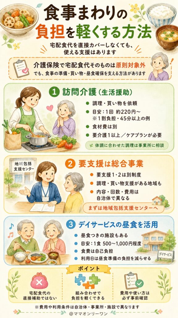 それでも介護保険で「食事まわりの費用」を圧縮できる方法はある