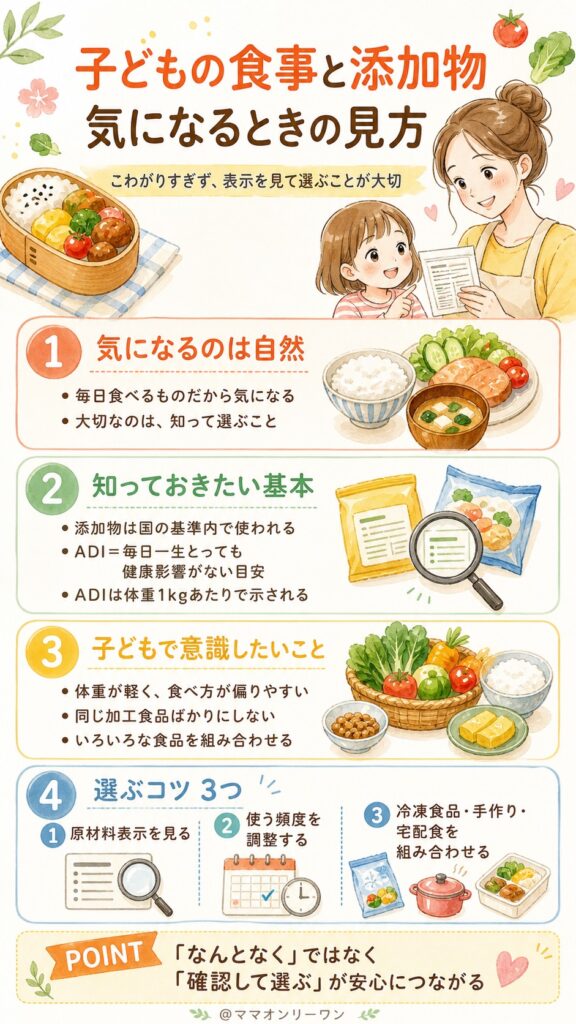 子供の食事に添加物が気になるのは、ママとして当然のこと