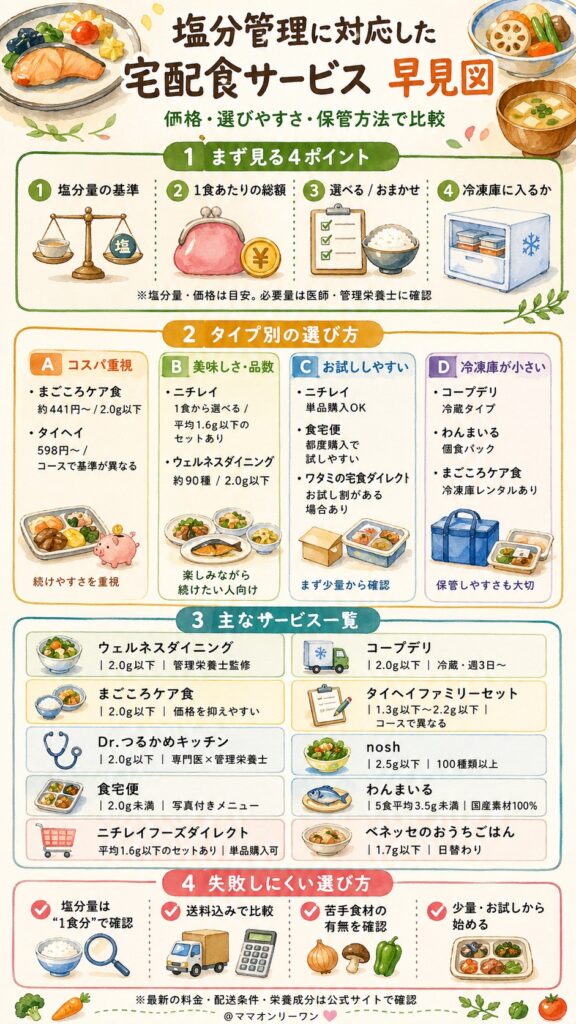 塩分管理に対応しているおすすめ宅配食サービス