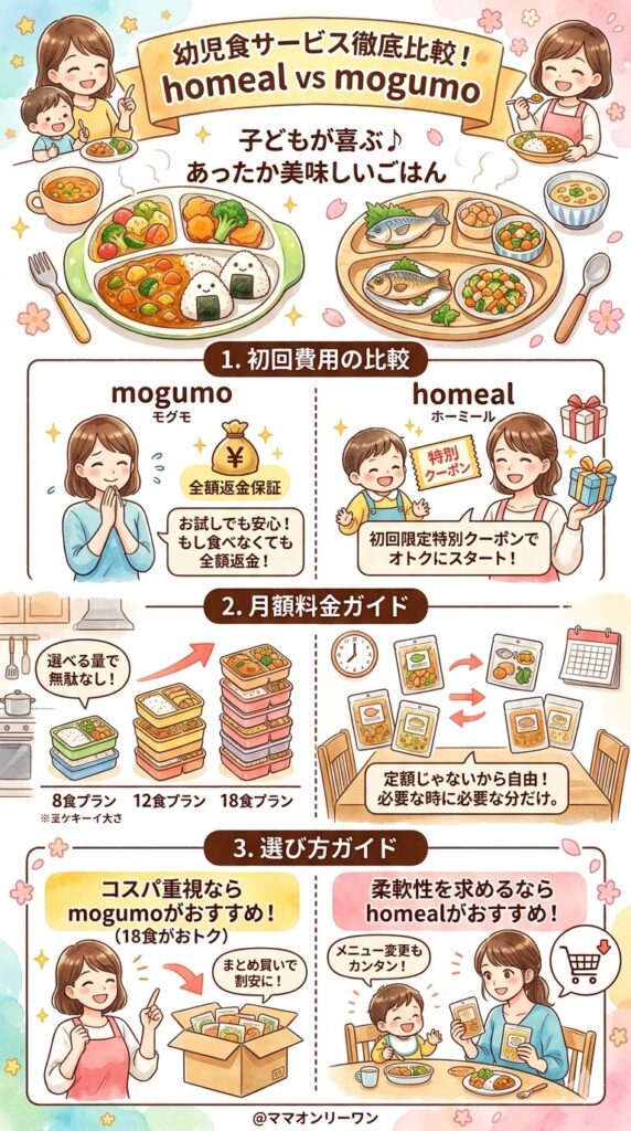 homeal(ホーミール)とモグモ 料金・コスパを正直に比べてみた