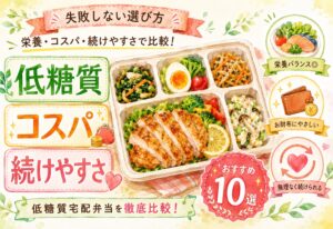 低糖質宅配食で失敗しない選び方|栄養・コスパ・続けやすさで比較するおすすめ宅配弁当10選