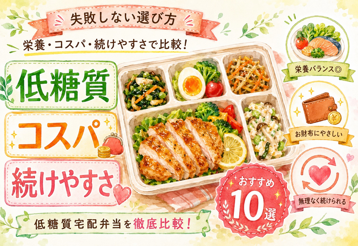低糖質宅配食で失敗しない選び方|栄養・コスパ・続けやすさで比較するおすすめ宅配弁当10選