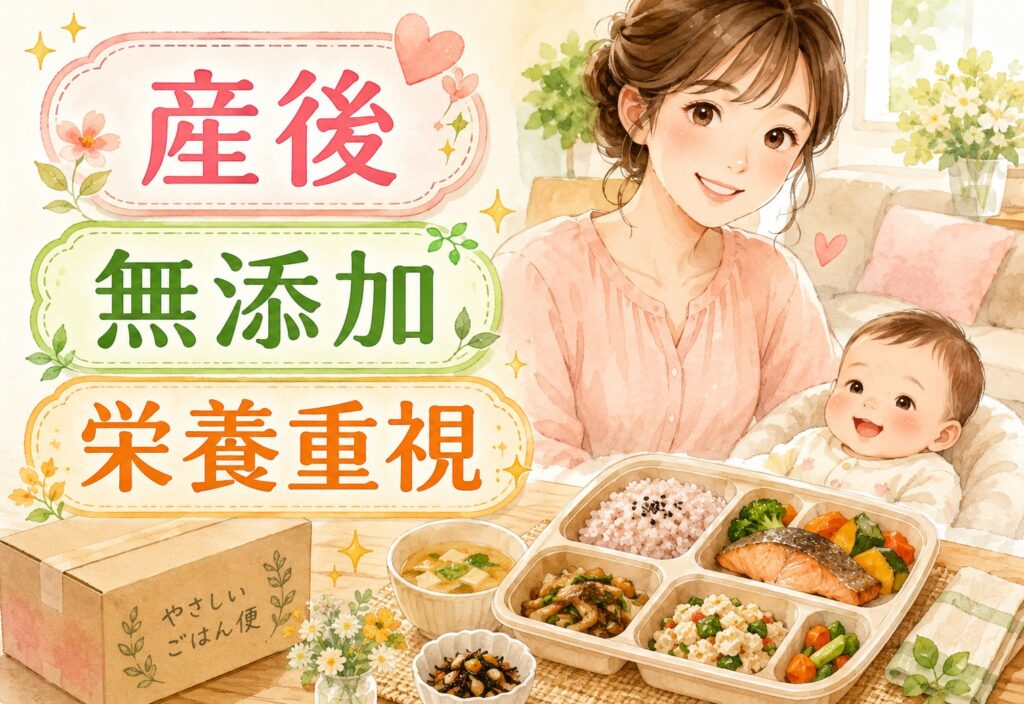 産後の食事宅配の選び方｜無添加・栄養重視で家事負担を減らして続けやすいサービス比較