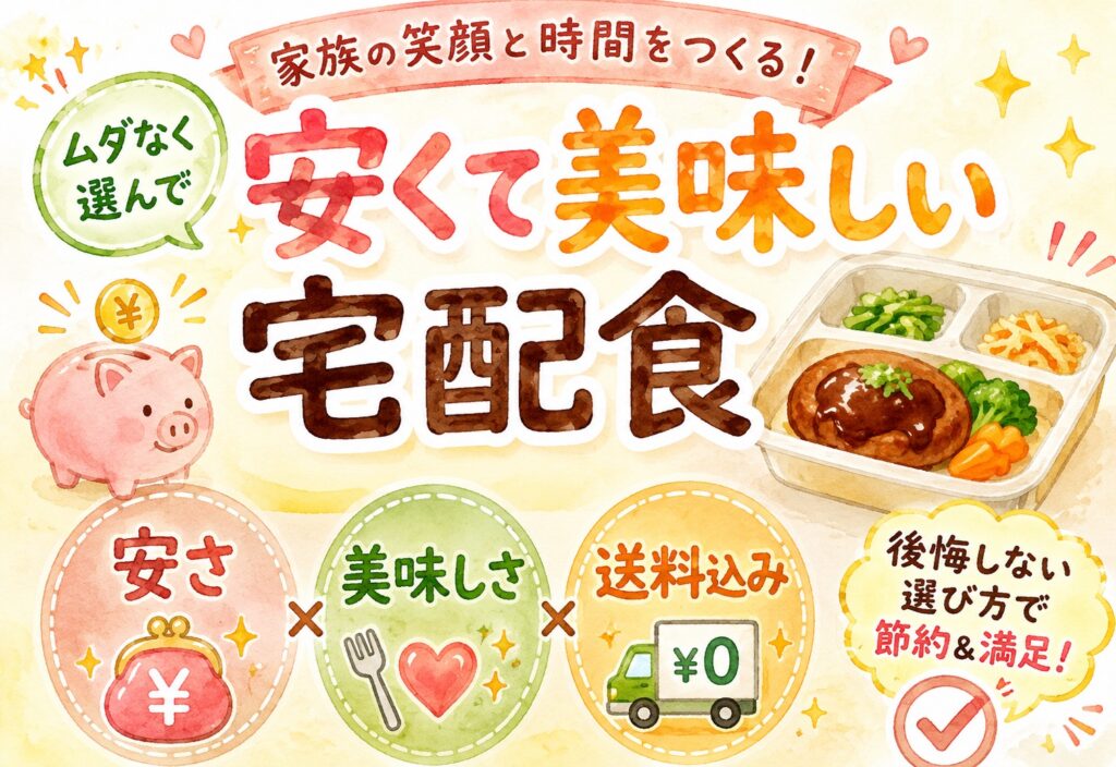 安くて美味しい宅配食を送料込みで選ぶコツ｜後悔しない比較ポイントと節約術まとめ