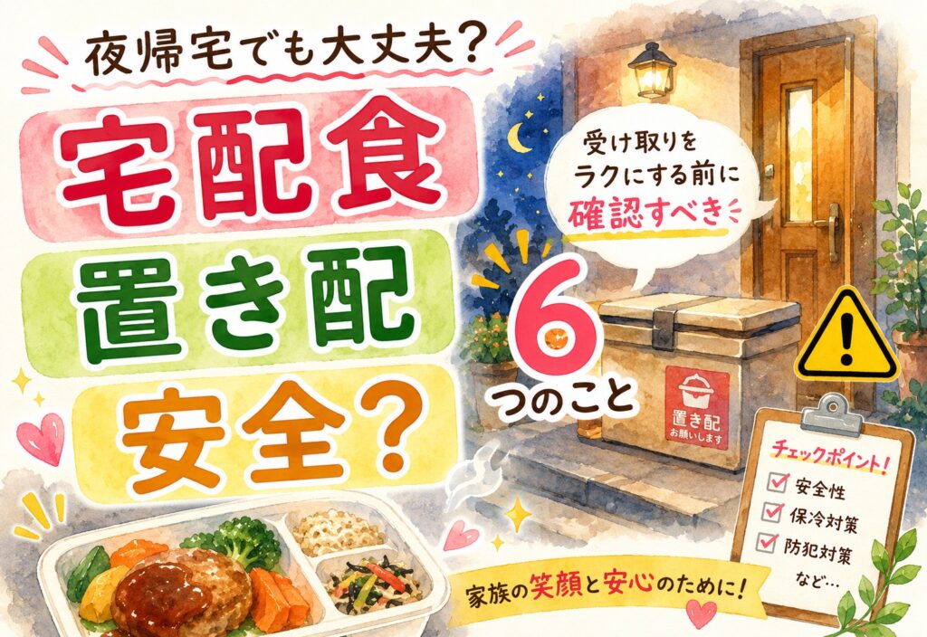 宅配食の置き配は夜帰宅でも安全？受け取りをラクにする前に確認すべき6つのこと