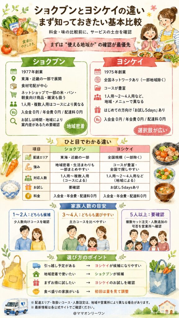 ショクブンとヨシケイ、比較の前にまず知っておくこと