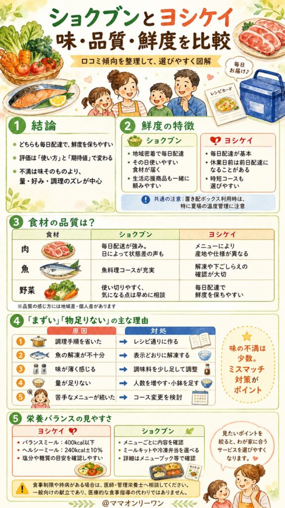 ショクブンとヨシケイ 料金とコストを正直に比べてみた