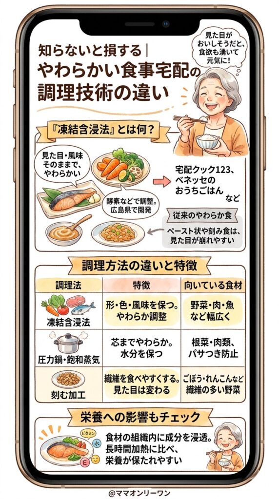 知らないと損する|やわらかい食事宅配の調理技術の違い