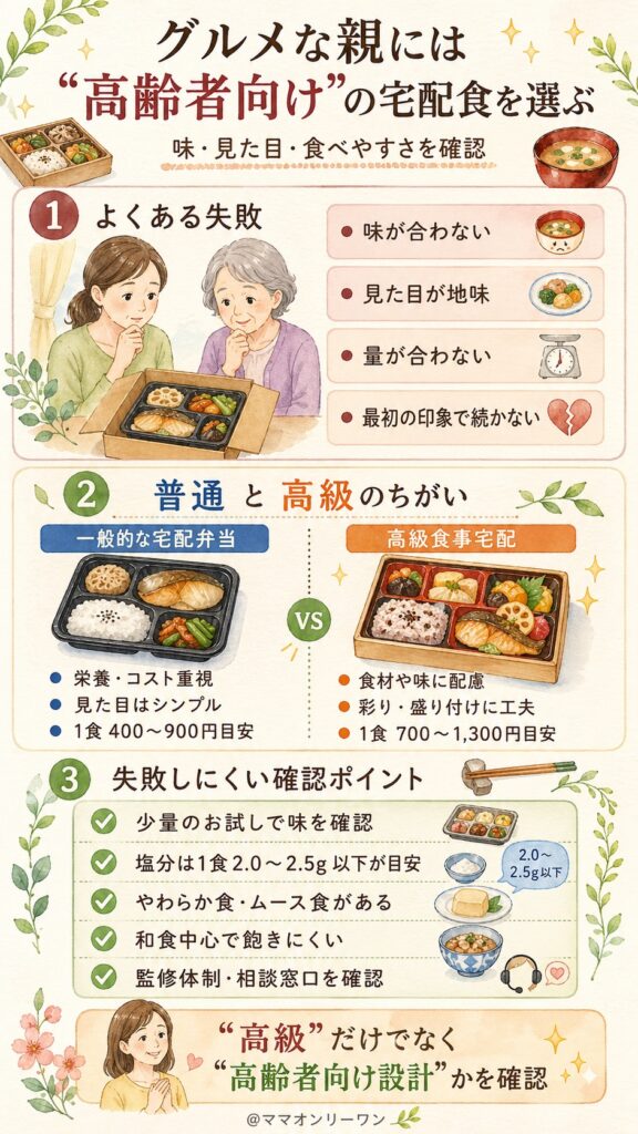 グルメな親に普通の宅配弁当を送ってはいけない理由