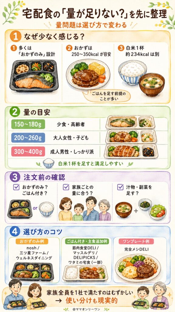 まず知っておいてほしい。宅配食の「量問題」は全員に起こる
