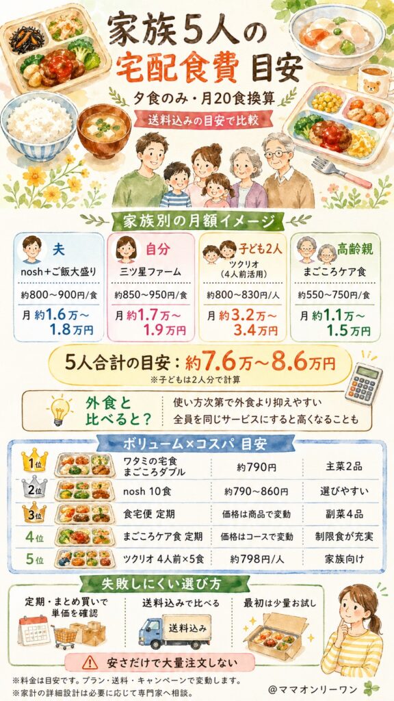 満足感とコスパを両立——家族5人で実際にいくらかかるか計算してみた