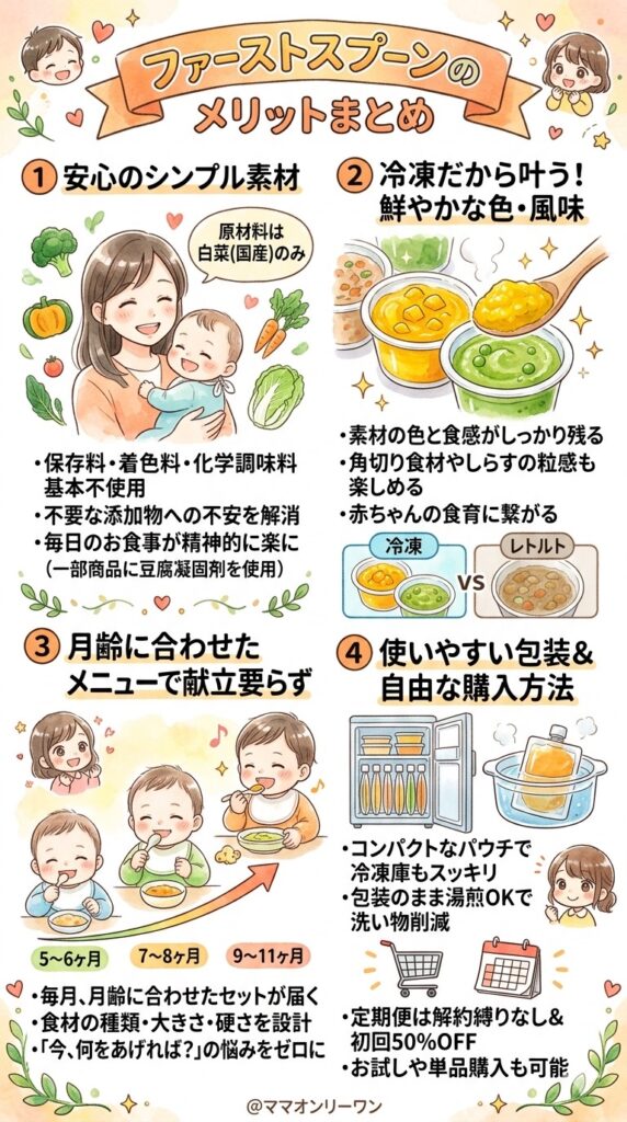 ファーストスプーンのメリットまとめ