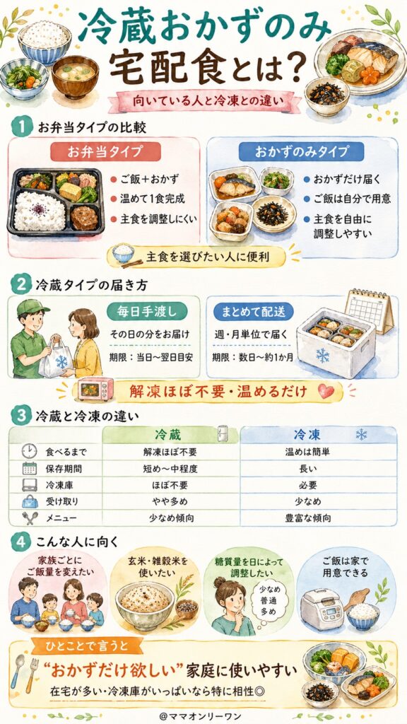 「冷蔵おかずのみ」の宅配食とは何か、まず正確に知っておく