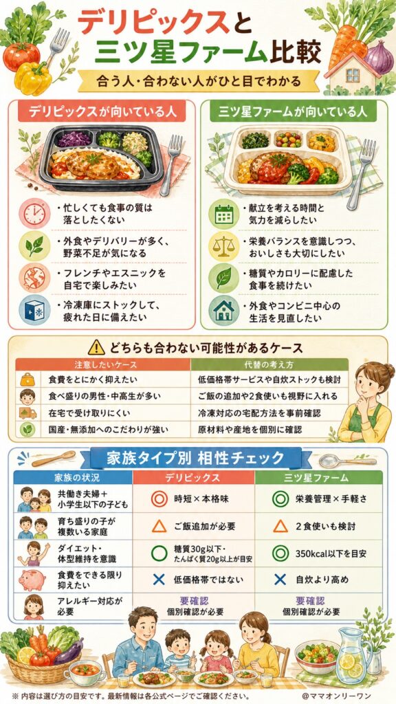 デリピックスと三ツ星ファーム 合う人・合わない人をはっきり分ける