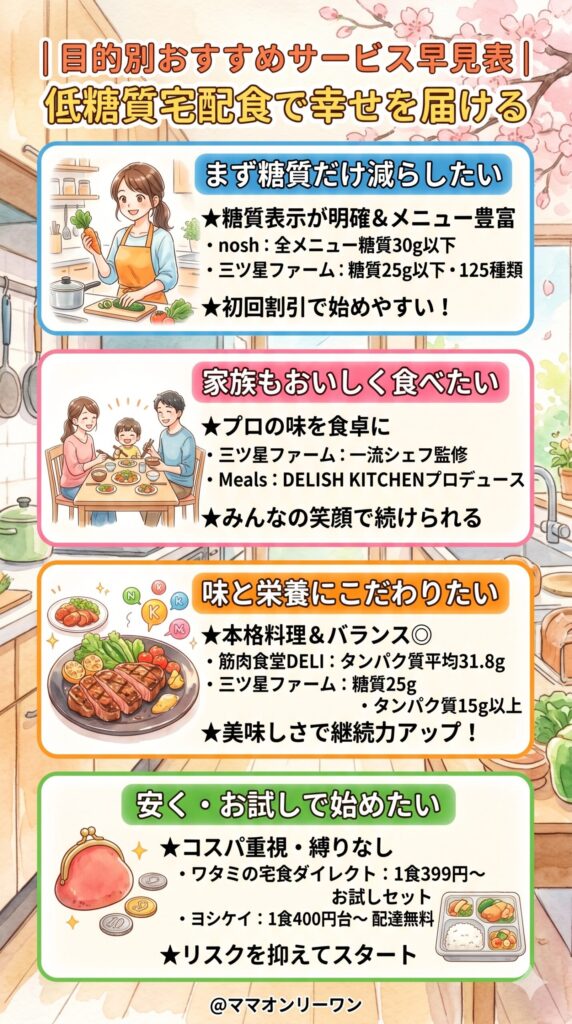 目的別おすすめサービス早見表|今の自分に合うのはどれか