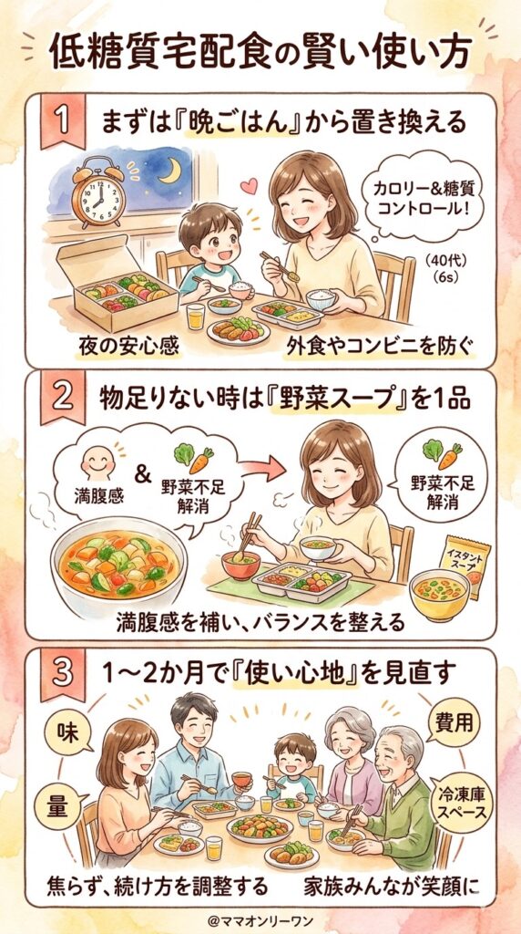 低糖質宅配食を選んだあとに、差が出る使い方