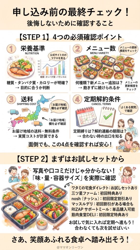 申し込み前の最終チェックリスト|後悔しないために確認すること