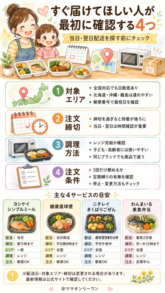今すぐ届けてほしい人が最初に確認すべきこと