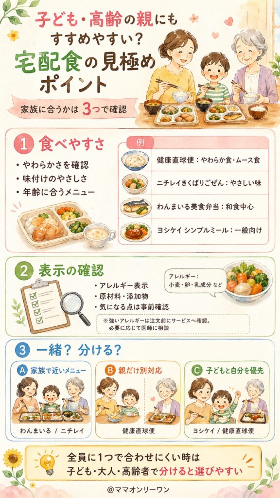 子供にも高齢の親にもすすめられるかの見極めポイント