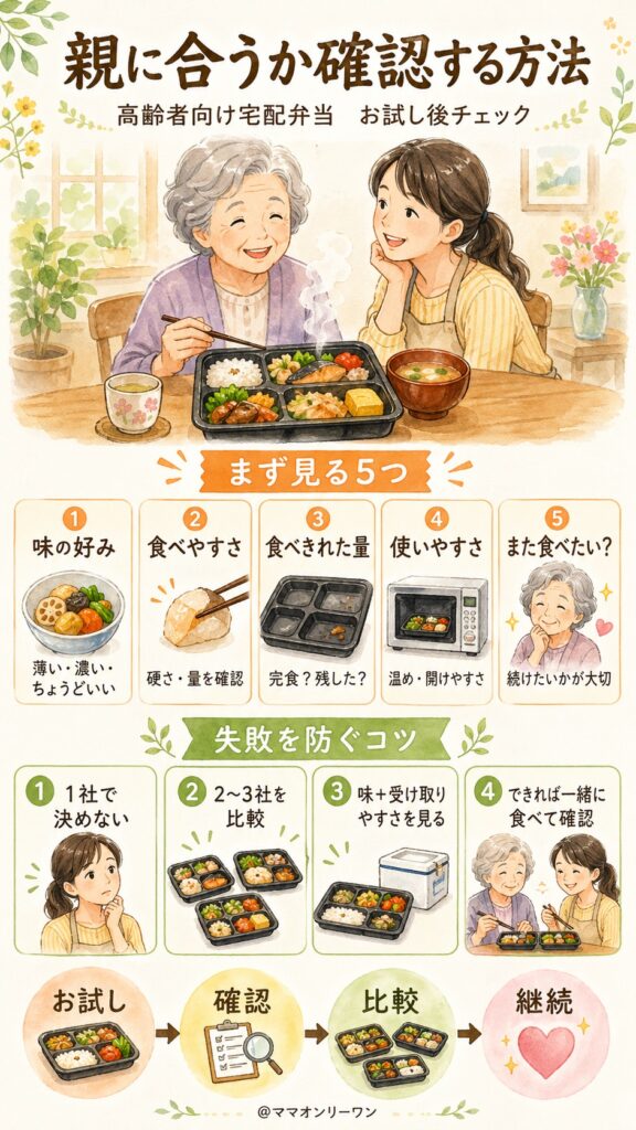 試したあとに後悔しないために——親に合った弁当かどうかを確認する方法