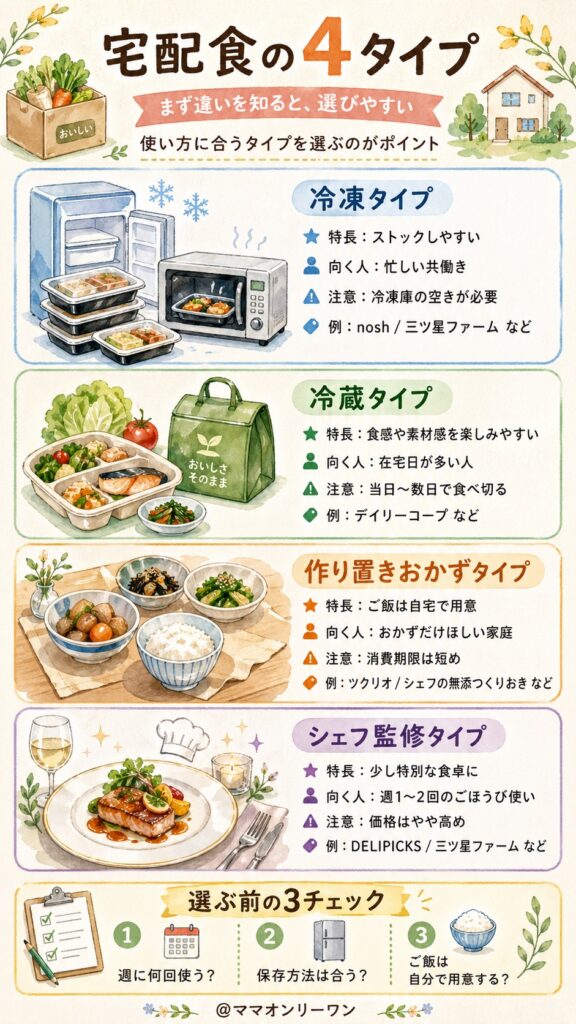 宅配食サービスには種類がある。まず「タイプの違い」を知らないと選び方を間違える