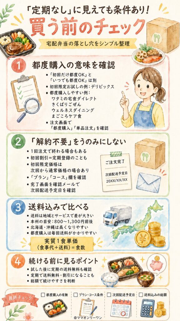 「定期なし」に見えて実は条件付き！買う前に確認したい落とし穴