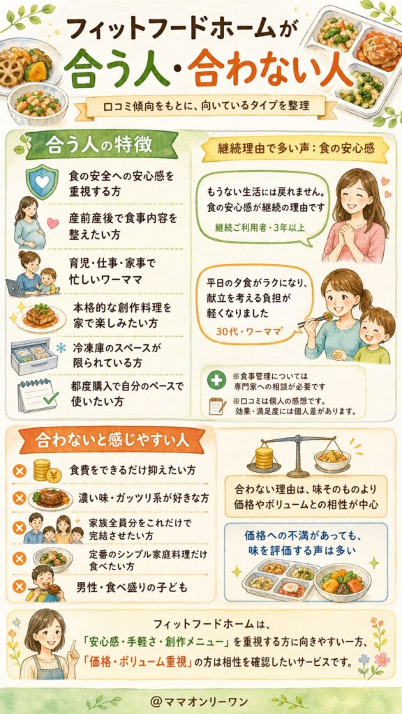フィットフードホームが合う人・合わない人