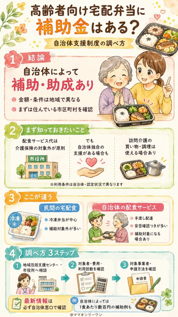 そもそも高齢者向け宅配弁当に補助金は出るのか?