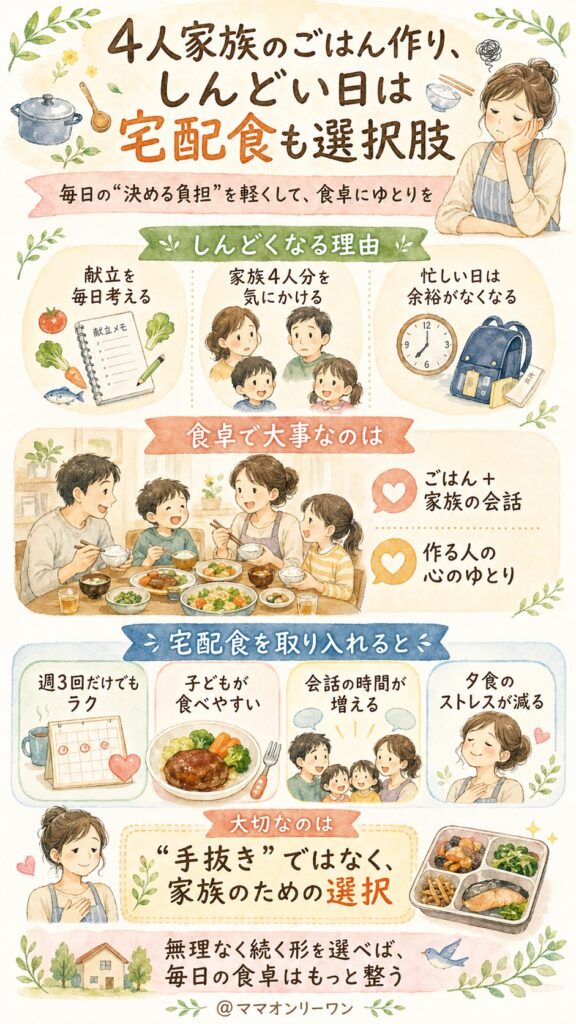 毎日家族4人分のごはんを作り続ける、その消耗は本物です