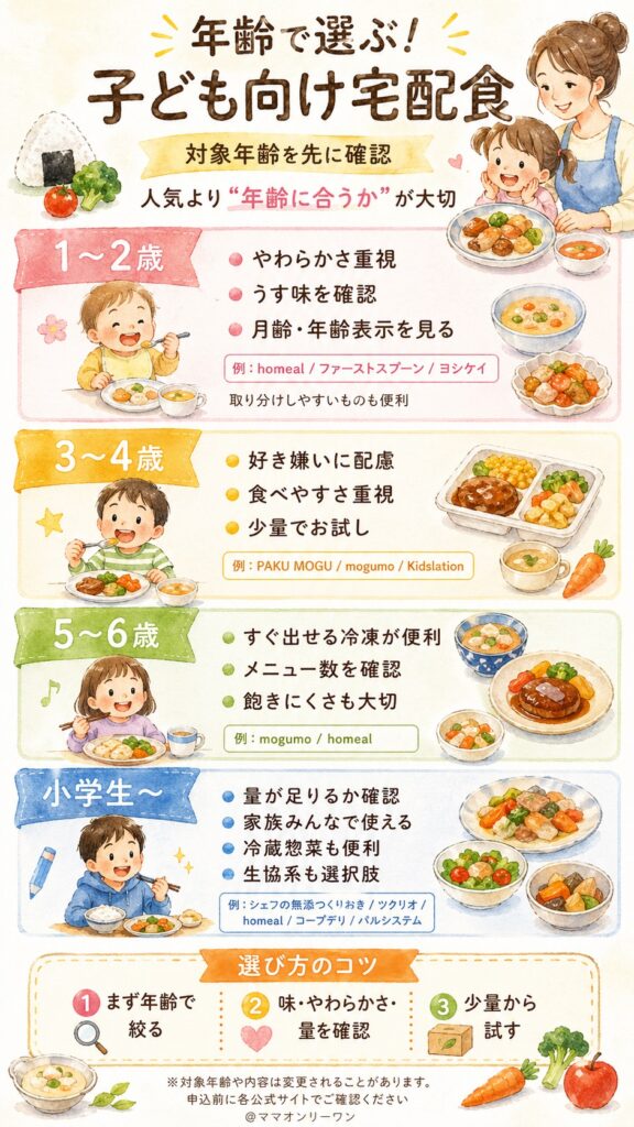 子供の年齢で、選ぶべきサービスは全然違う