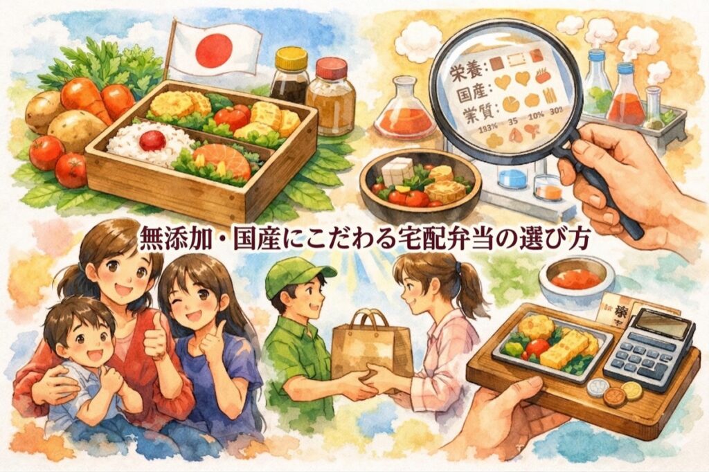 無添加・国産にこだわる宅配弁当の選び方｜調味料・加工品まで確認すべき5つのポイント