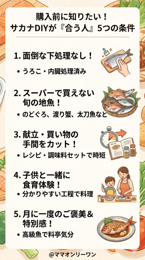 購入前に知りたい。サカナDIYが「合う人」の条件