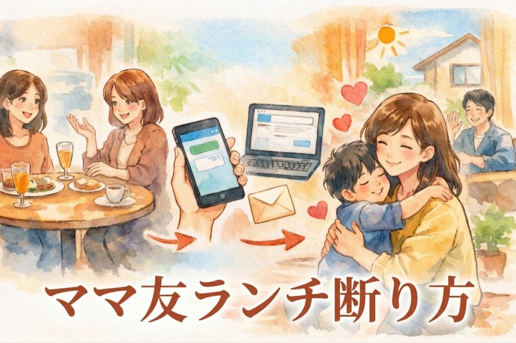 ママ友ランチ断り方｜気まずくならない例文とLINE・メールの書き方を状況別に解説