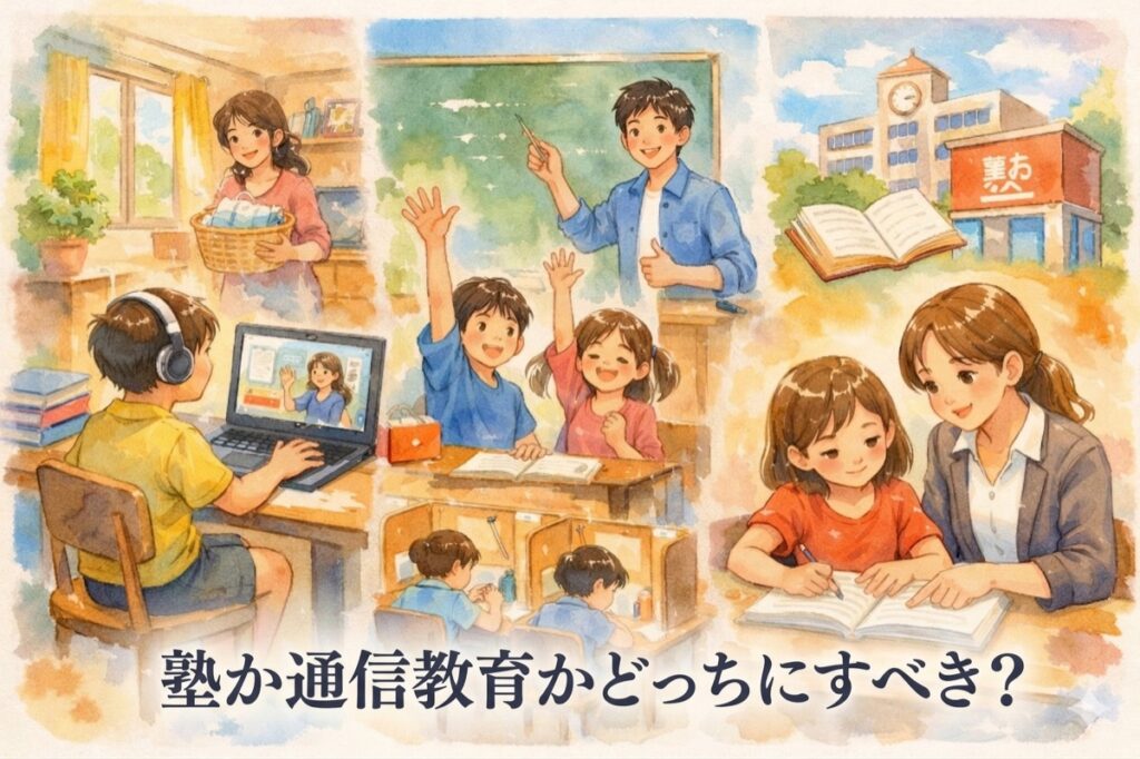 塾か通信教育かどっちにすべき？小学生のタイプ別に費用・学習環境・受験対策を徹底比較