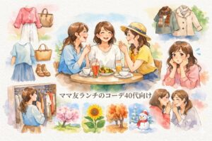 ママ友ランチのコーデ40代向け｜失敗しにくいきれいめカジュアルの選び方と春夏秋冬の実例