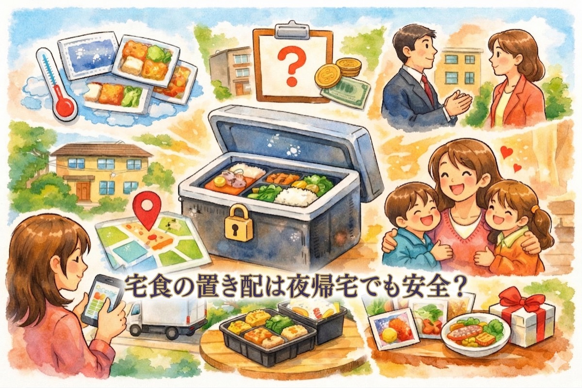 宅食の置き配は夜帰宅でも安全？受け取りをラクにする前に確認すべき6つのこと
